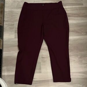 Express Dark Burgundy Ankle Pants